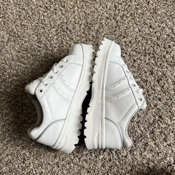 Vintage Soho Size 6 Platform Sneakers Women White 90s Y2K Platform Chunky - Picture 9 of 12